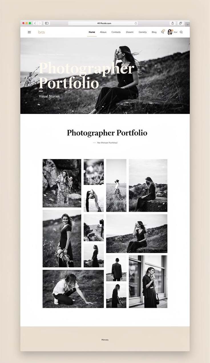 Sample of a photographer website